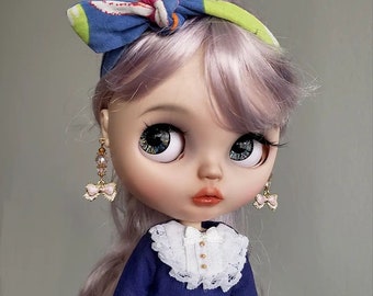 Blythe Doll Earrings, Earrings for Blythe Doll, OOAK Blythe, Earrings with Flower, Blythe Accessories, BJD Doll Jewelry, Custom Blythe Doll