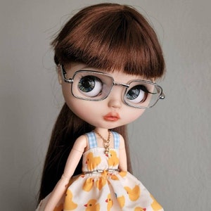 Metal Frame Glasses for Blythe Doll, Square Glasses for Blythe, Blythe Doll Sunglasses, Cat Glasses, Dog Glasses, Blythe Doll Glasses, 1/6