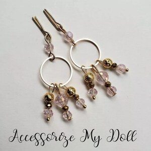 Blythe Doll Earrings, Earrings for Blythe Doll, OOAK Blythe, Earrings with Flower, Blythe Accessories, BJD Doll Jewelry, Custom Blythe Doll