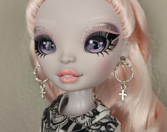 Blythe Earrings, Earrings for Dolls, Cross Earrings, Halloween Earrings, Jewelry for Dolls, Pullip, Furby, Rainbow High, Fashion Doll, BJD