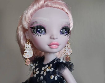 Blythe Earrings, Shadow High, Earrings for Dolls, Doll Earrings, Doll Jewelry, Cat Earrings, Pullip Doll, Furby, Rainbow High, BJD Doll