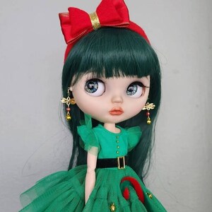 Christmas Earrings, Blythe Earrings, Earrings for Dolls, Doll Earrings, Doll Jewelry, Pullip Doll, Rainbow High, Fashion Doll, BJD, Barbie