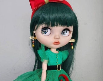 Christmas Earrings, Blythe Earrings, Earrings for Dolls, Doll Earrings, Doll Jewelry, Pullip Doll, Rainbow High, Fashion Doll, BJD, Barbie