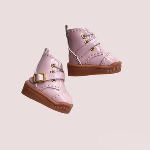 British Style PU Leather Shoes for Blythe, Licca, Azone, Pullip, Blythe Shoes, Blythe Clothes, Blythe Retro Leather Shoes, Pullip Doll Shoes Pink