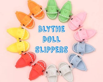 Hajtofflor för Blythe, BJD-tofflor, Blythe-skor, Licca, Azone, Pullip, Blythe, Obitsu, Blythe-kläder, Pullip-dockskor, BJD-kläder
