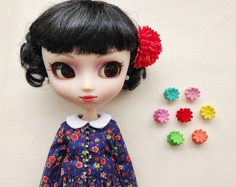 1 Miniature Hair Clip, Mini Daisy Hair Clip, Baby Barrette, Doll Hair Pin, Mini Flower Hair Clip, Hair Clip For Blythe, Doll Claw Hair Clip