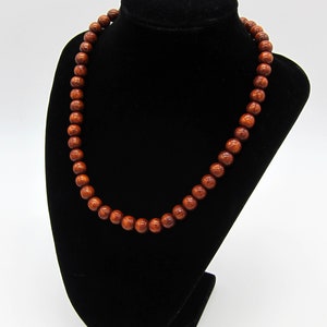Hawaiian Style 8mm 17&quot; Koa Wood Bead Necklace Handmade Free Shipping
