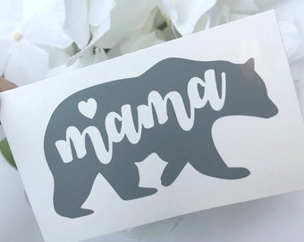 Mama Bear With 3 Cubs Iron on Decal Shirts Bags Hats - Etsy
