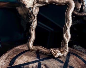 Gold Snake Scrying Mirror | Divination