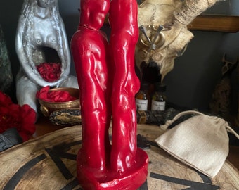 Union Face to Face Red Figure Candle | Ritual Candle