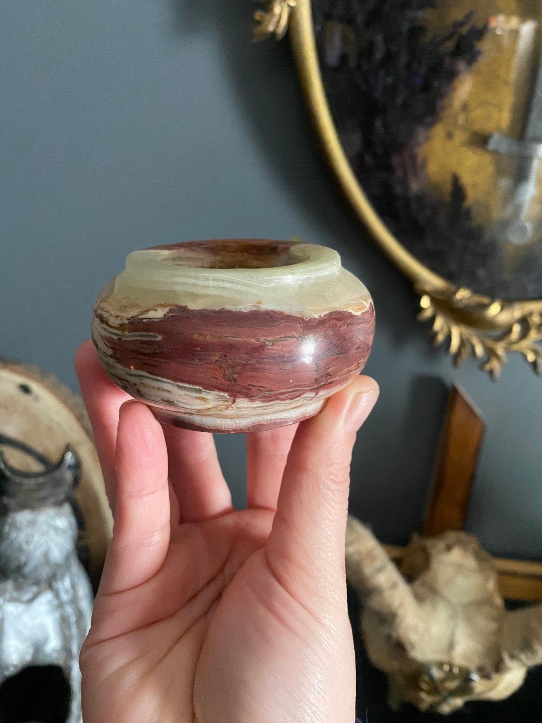 Soapstone Candle Tealight Holder Witch Occult Altar Etsy