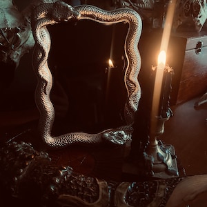 Scrying Snake Mirror | Divination | Witchcraft | Occult | Scrying | spirit connection