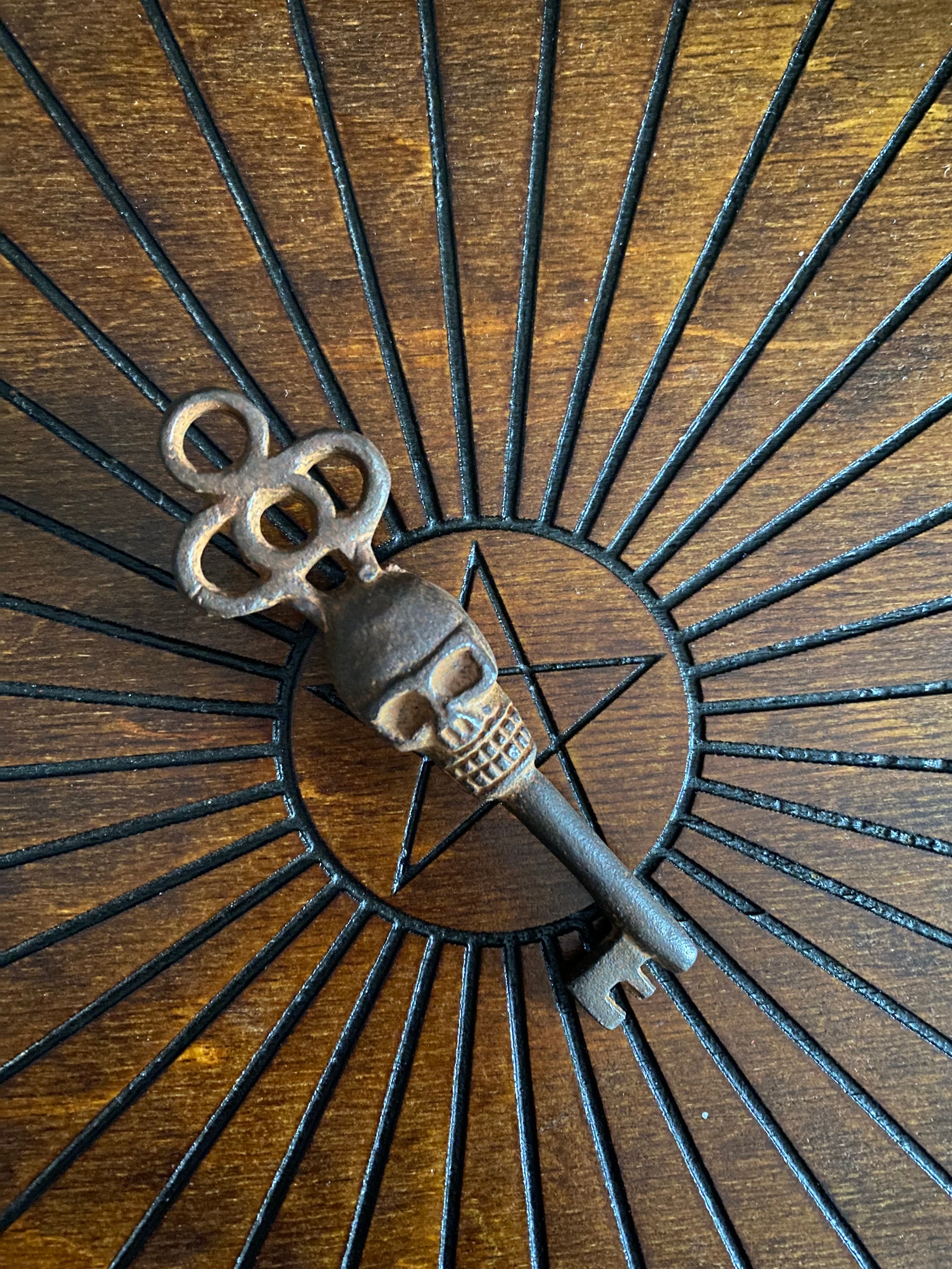Skeleton Key Rituals Skull Key | Altar Tool | Witch | Cast Iron | Ancestor | Spirit | Occult ...