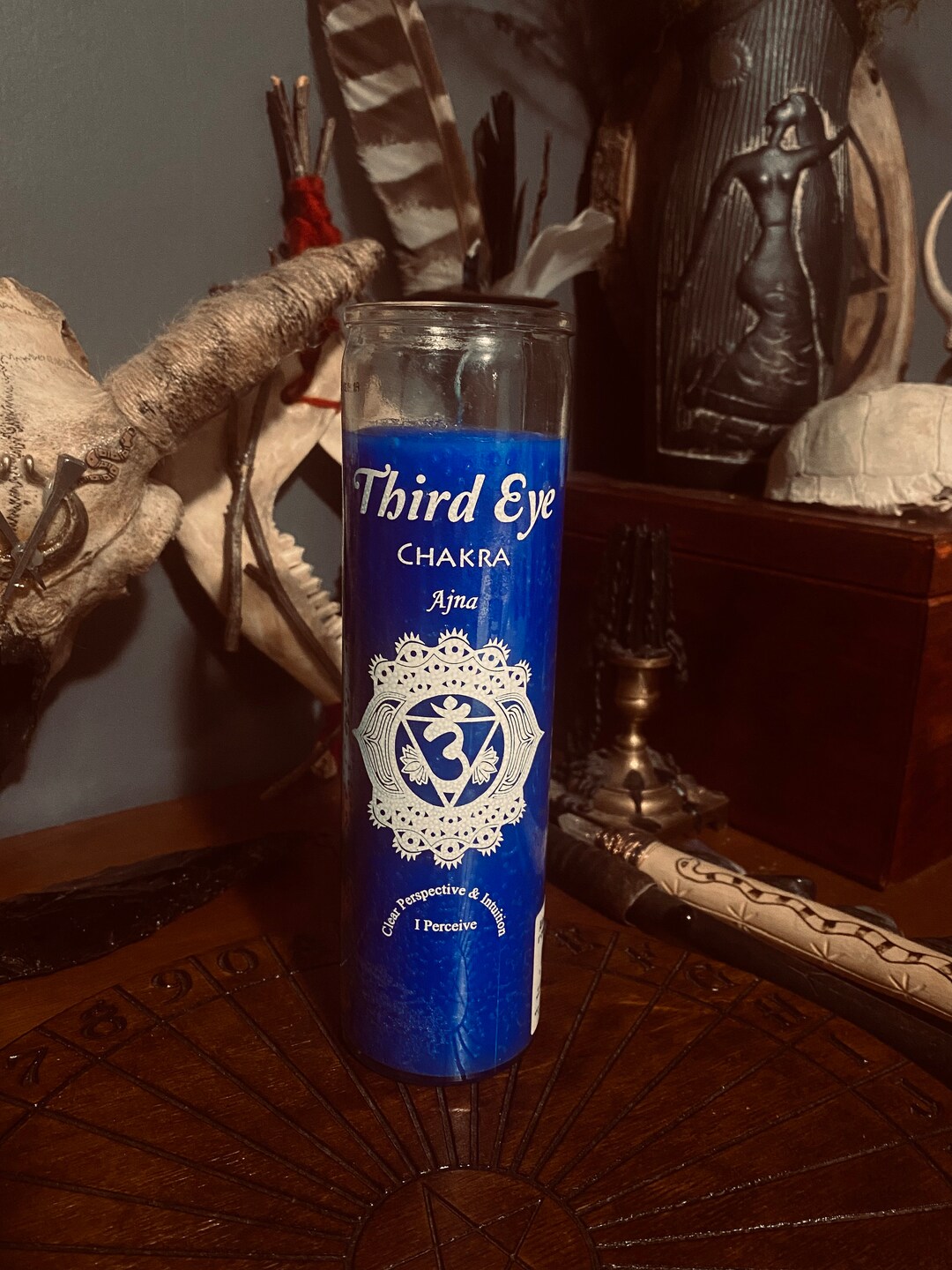 Third Eye Chakra Blue 7 Day Candle Etsy