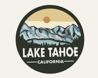 LAKE TAHOE California Travel Sticker 3” x 3”
