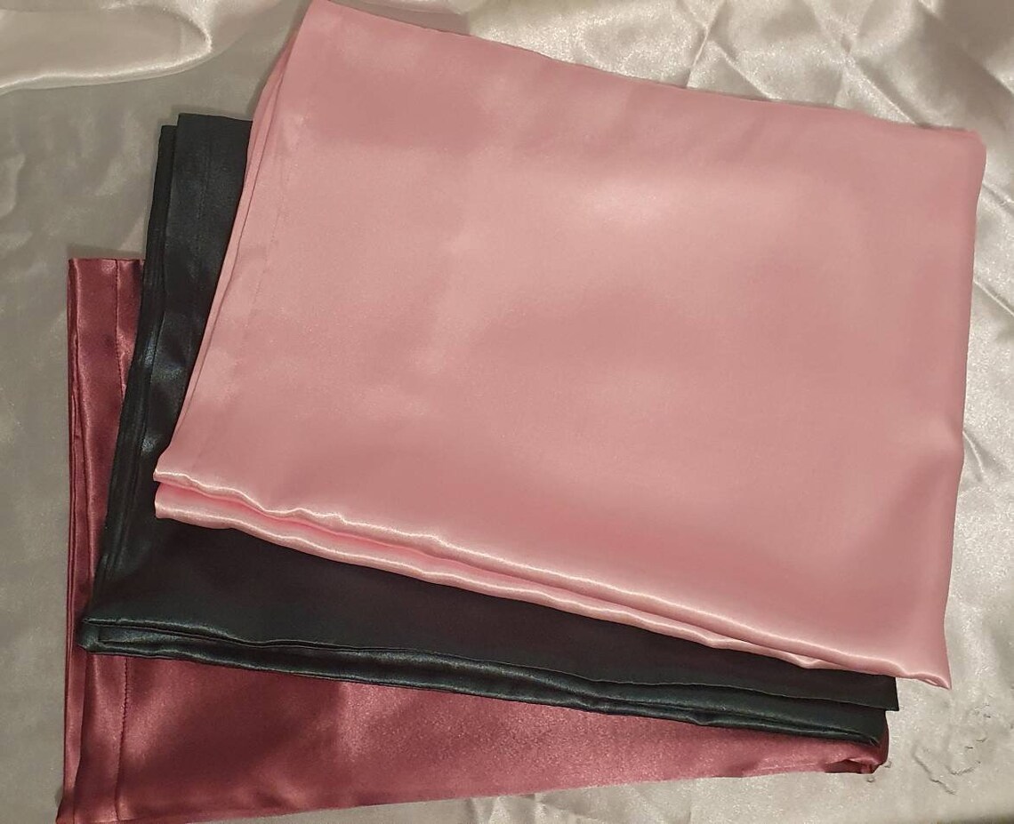 Silky Satin Pillowcase Pillow Cover Standard Size Etsy UK