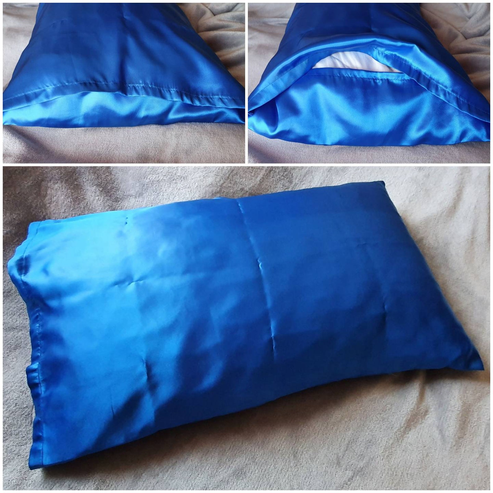 Silky Satin Pillowcase Pillow Cover Standard Size Etsy UK