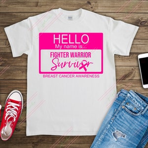 Hello Survivor Breast Cancer Awareness SVG PNG