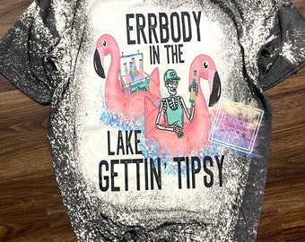 Everybody in the lake getting tipsy shirt | tipsy shirt | lake shirt | lake life shirt | summer shirt | drinking shirt