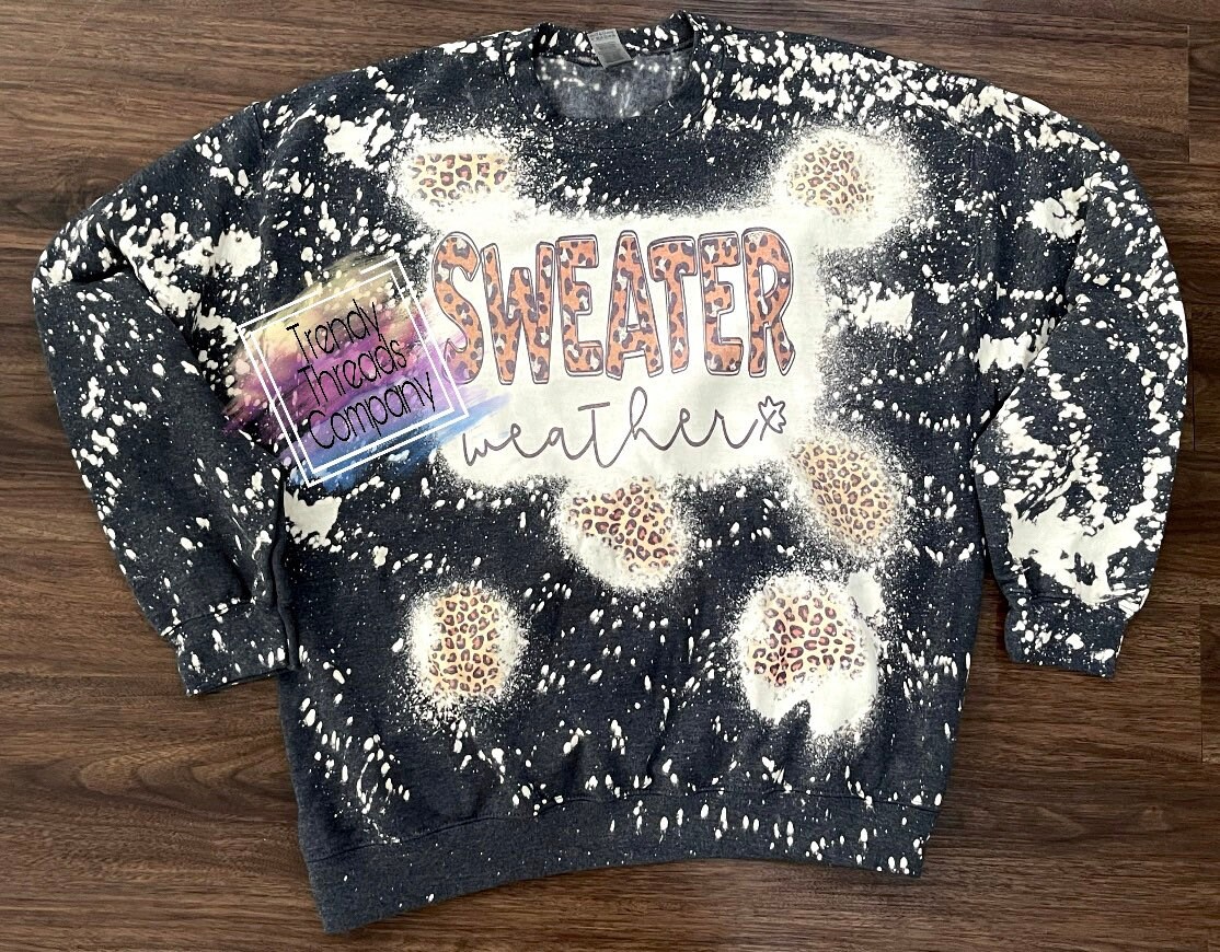 Sweater Weather Sweatshirt Bleached Sweatshirt Sweatshirt - Etsy