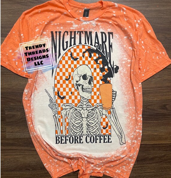 Nightmare before coffee shirt | coffee shirt | sk… - image 1