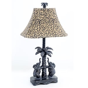 Safari Style Decor Pair of Elephants Table Lamps-23''H afbeelding 2