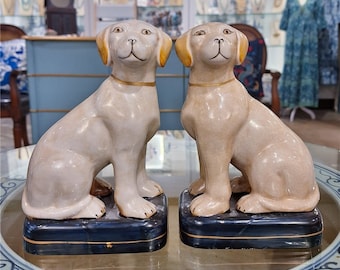 Staffordshire Reproduction Pair of Dogs Figurines