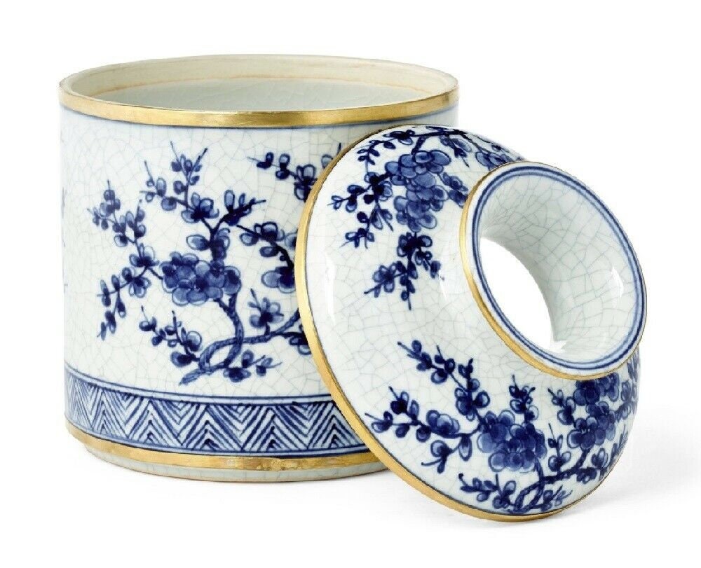 Blue and White Blossom Porcelain Tissue Box Etsy