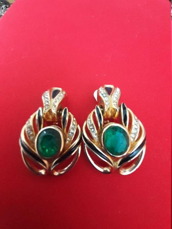 Vintage Dior Clip on Dangle earrings