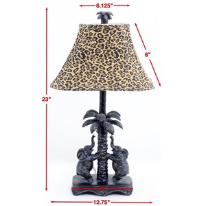 Safari Style Decor Pair of Elephants Table Lamps-23''H afbeelding 3