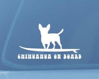 Vinyl autosticker chihuahua aan boord - laptopsticker