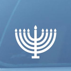 Menorah sticker, vinyl decal