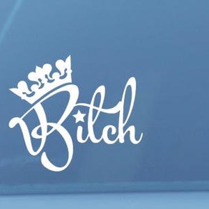 Bitch car sticker for modified car, Girl Driver, Vinyl Decal, Girl Racer