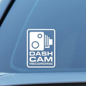 Dashcam Recording Vinyl Car Sticker