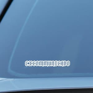 Excommunicado John Wick inspired sticker, Baba Yaga, assassin, car sticker, laptop decal, vinyl decal