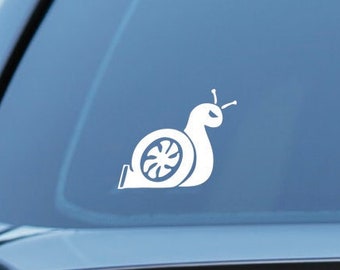 Grappige slak sticker, camper, auto vinyl sticker