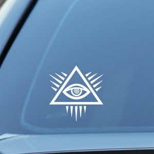 All Seeing Eye, Eye of Providence sticker, occult, pyramid, talisman vinyl decal