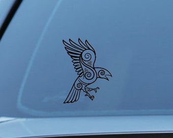 Odin's Raven Viking car sticker, vinyl decal