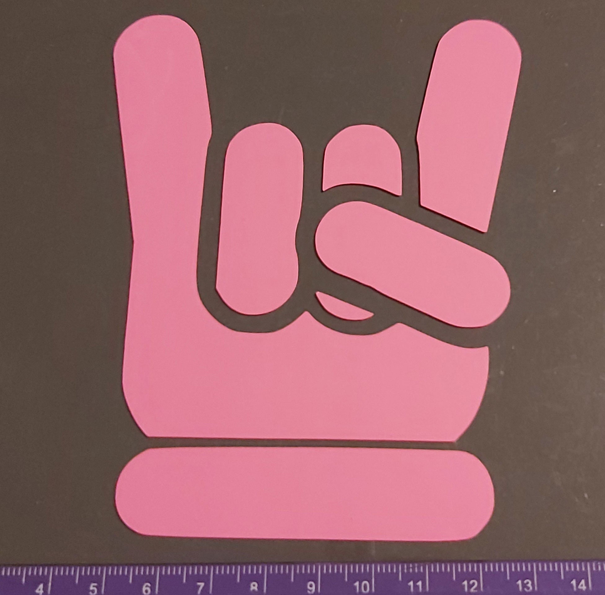 Devil Horns Hand Sign Sticker for Laptop or Car Window Etsy UK