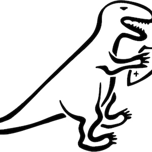 Dinosaur eating a Jesus fish sticker, science sticker, evolution sticker, Darwin, biology sticker, gift