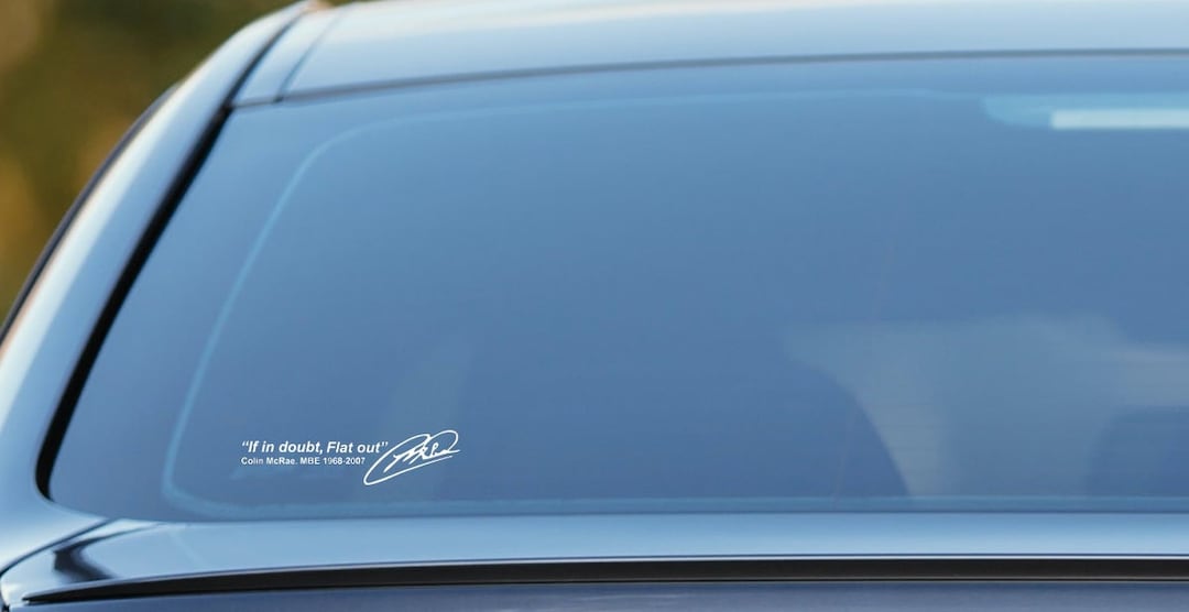Adesivo Auto Colin McRae - If In Doubt Flat Out, Vinile 180x50 Mm - Foto 9
