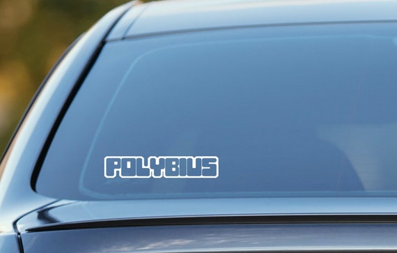 Polybius 1980's Urban Legend laptop sticker, car sticker, vinyl decal
