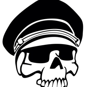 German army skull, military skull sticker for laptop or car window