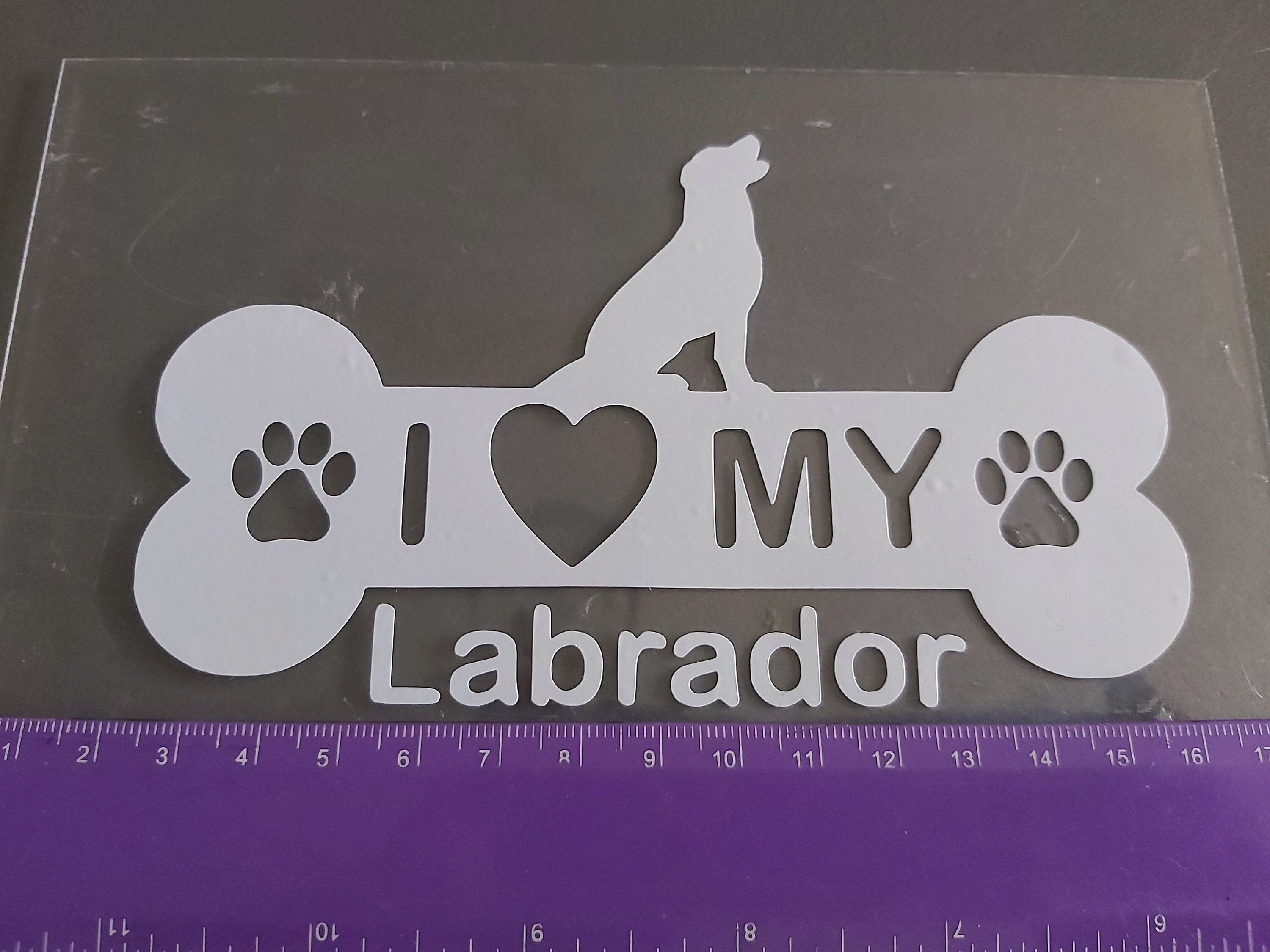 I Love My Labrador Vinyl Car Decal Etsy UK