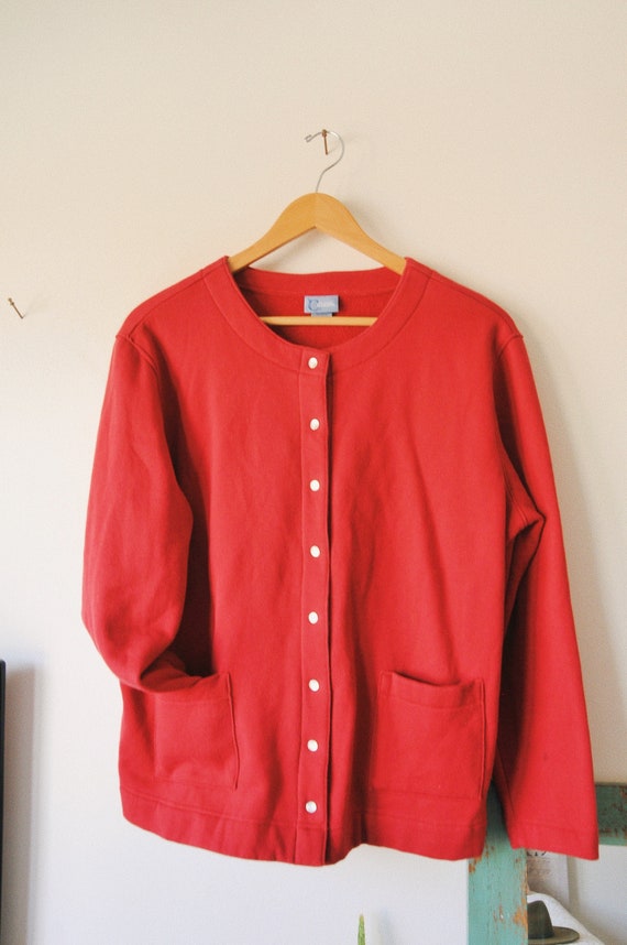 fleece button up cardigan