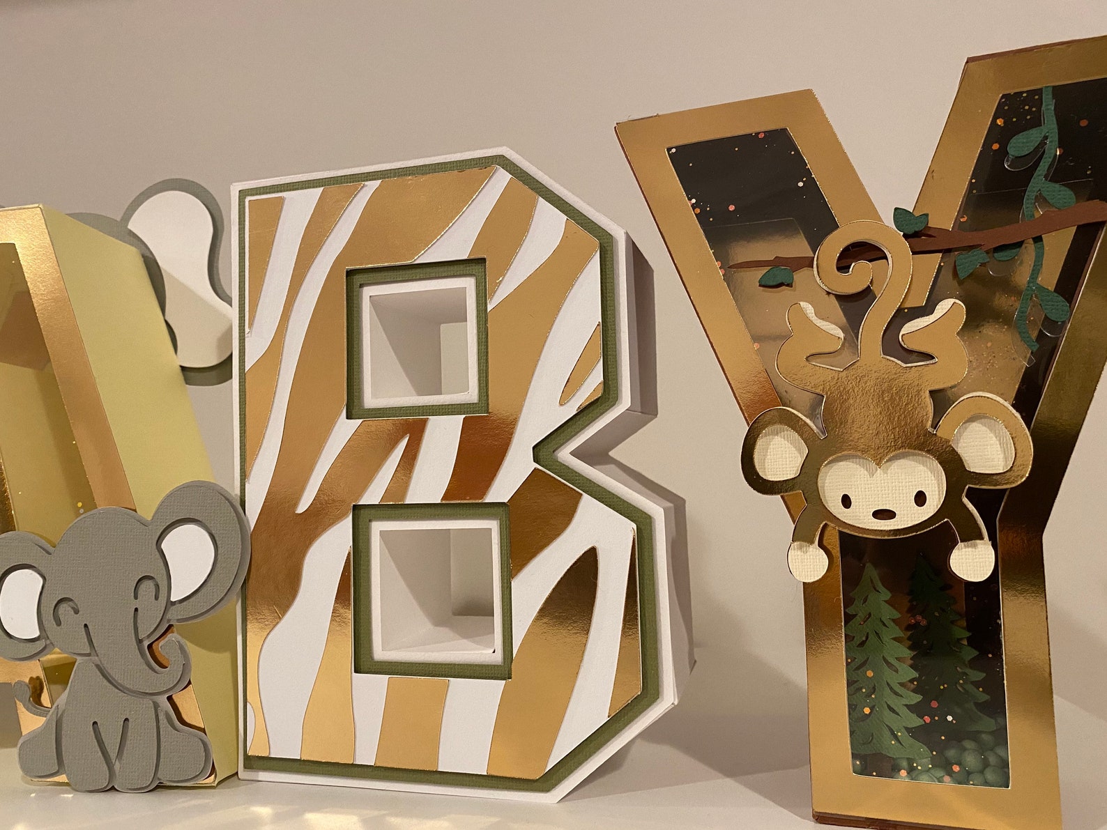 Customised Safari 3D Letters/ Safari Theme Birthday Party/ | Etsy
