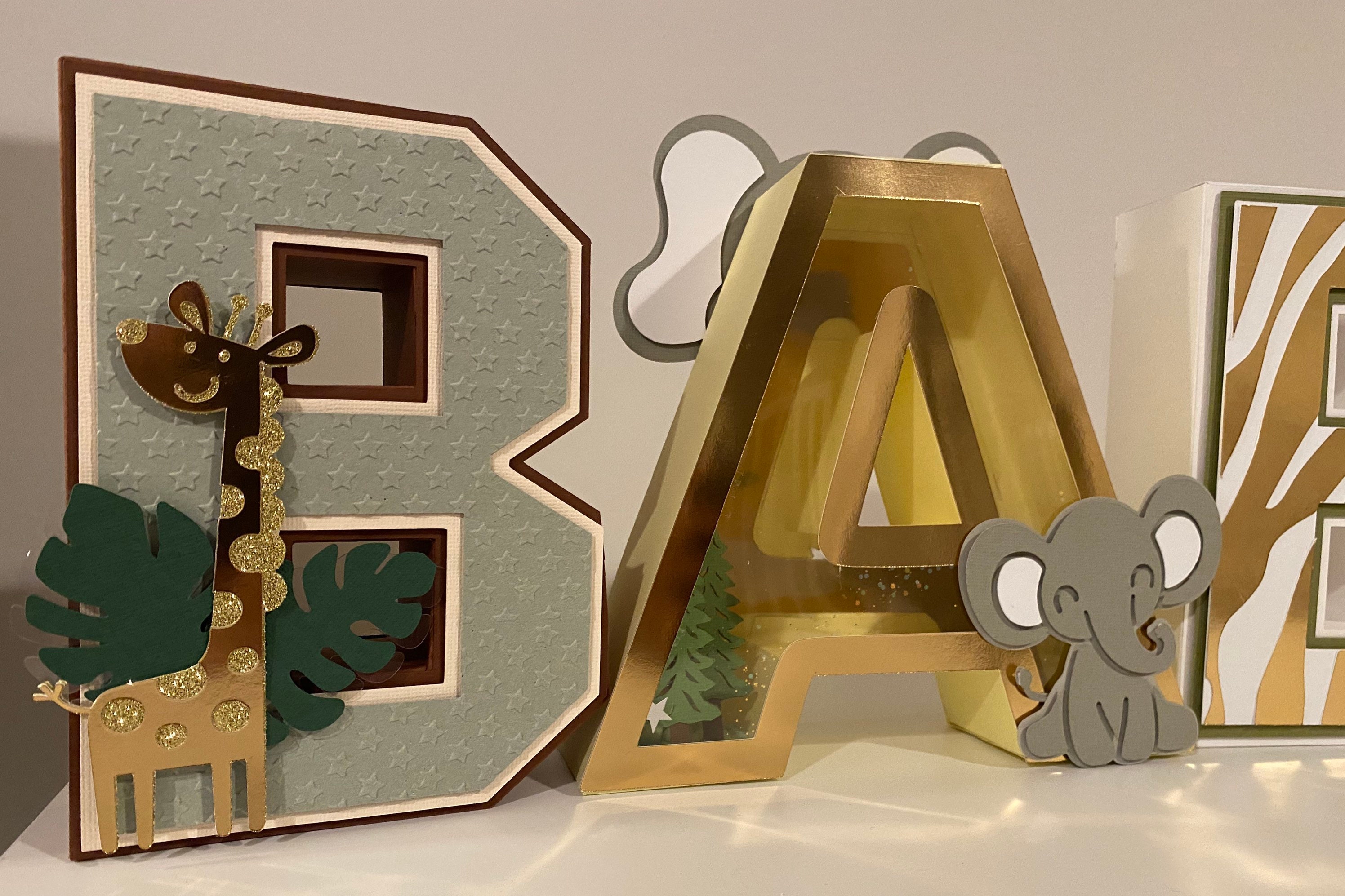 safari 3d letters