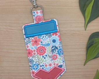 Vertical ID Badge Holder, Pencil Embroidery, Lanyard Accessory