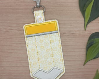 Vertical ID Badge Holder, Pencil Embroidery, Lanyard Accessory