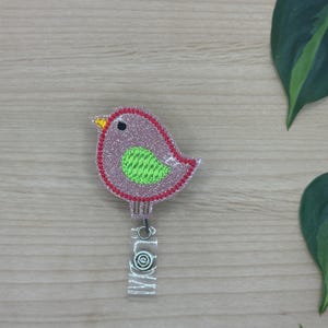 Bird - Feltie Retractable Badge Reel Holder, Felt Name Badge, ID Badge Holder Retractable Reel